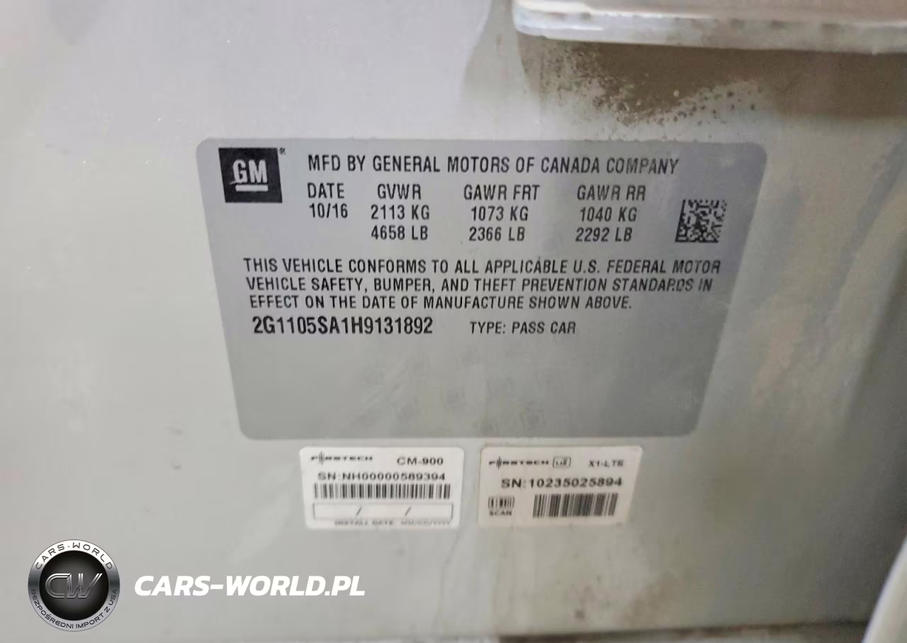 2017 Chevrolet Impala Lt VIN:2G1105SA1H9131892 - 12