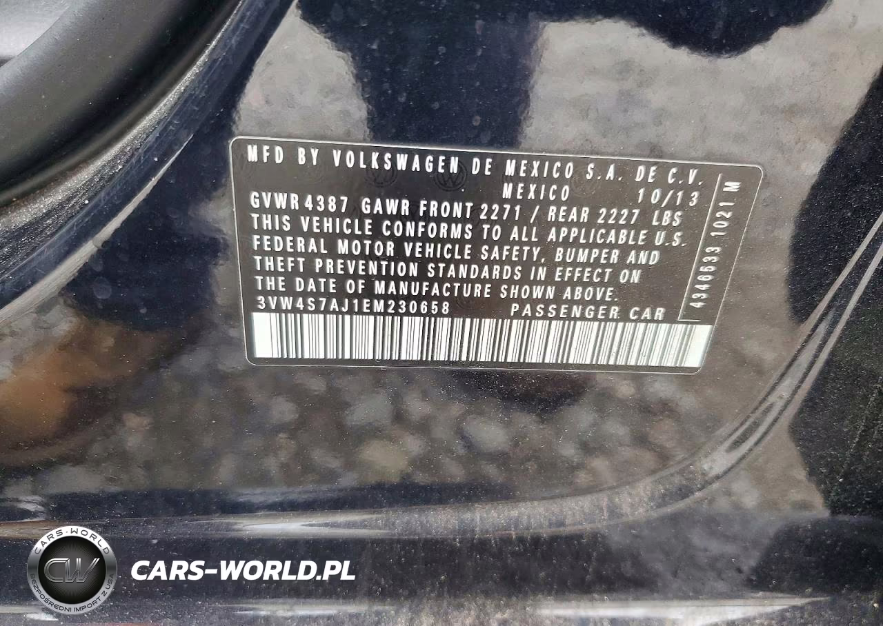 2014 Volkswagen Jetta Gli VIN:3VW4S7AJ1EM230658 - 12