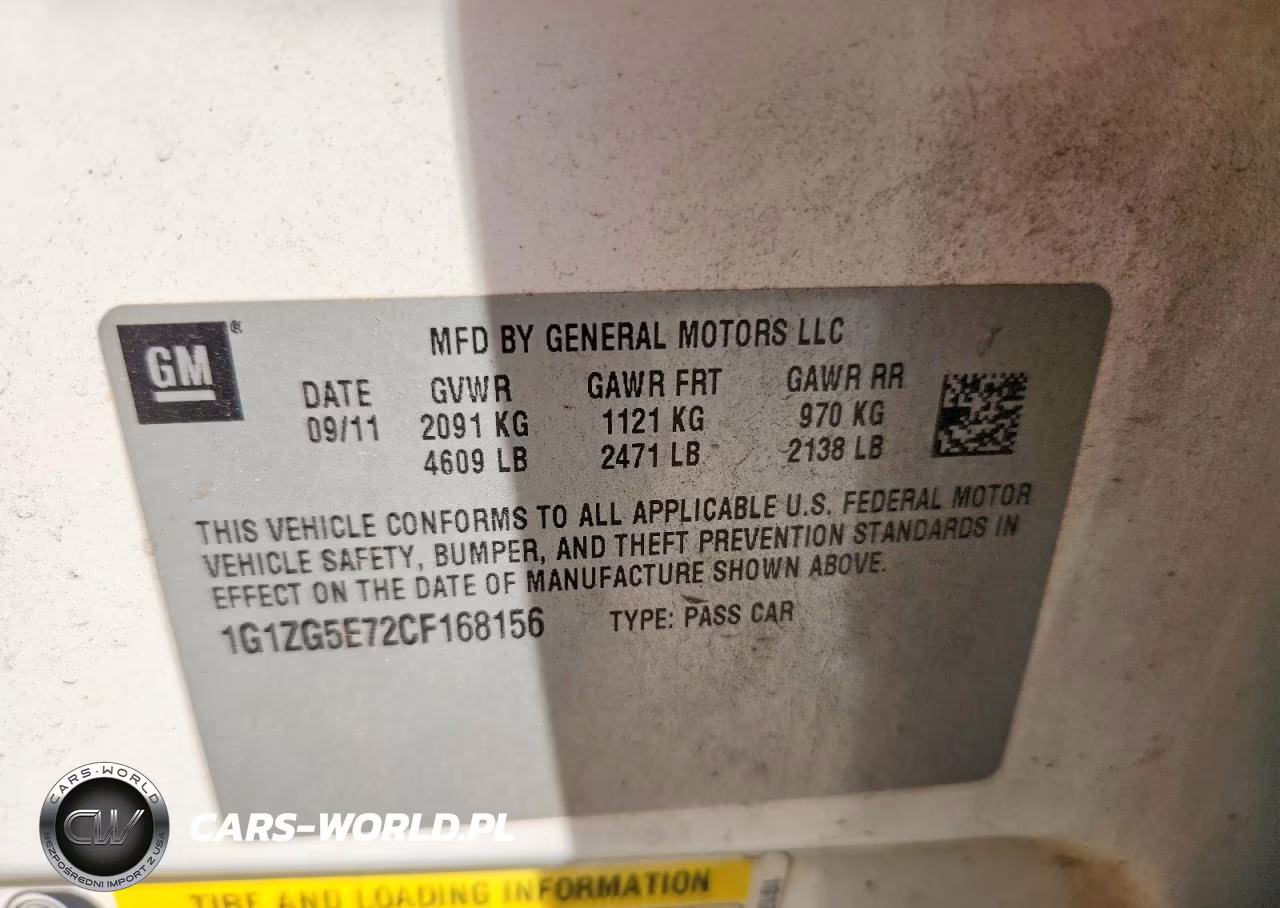 2023 Chevrolet Malibu Ltz VIN:1G1ZG5E72CF168156 - 12