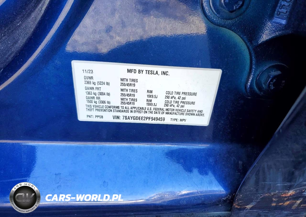 2023 Tesla Model Y VIN:7SAYGDEE2PF949459 - 12