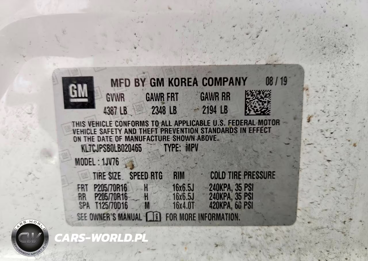 2020 Chevrolet Trax 1Lt VIN:KL7CJPSB0LB020465 - 13
