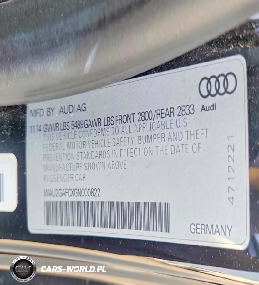 2016 Audi A7 Prestige VIN:WAU2GAFCXGN000822 - 12