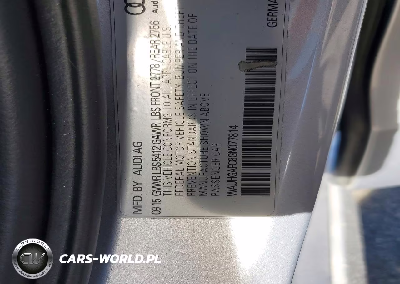 2016 Audi A6 Prestige VIN:WAUHGAFC8GN077814 - 12