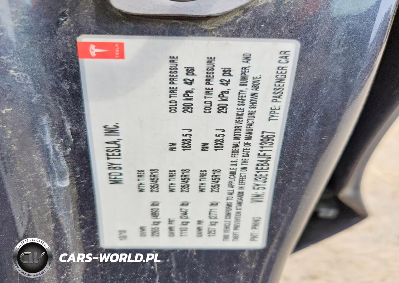 2018 Tesla Model 3 VIN:5YJ3E1EB4JF113967 - 12