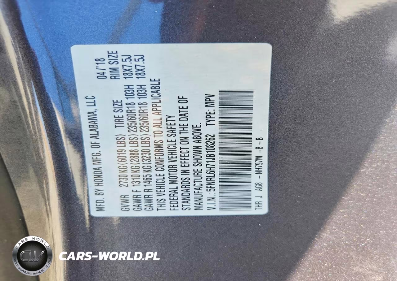 2018 Honda Odyssey Exl VIN:5FNRL6H71JB108262 - 14