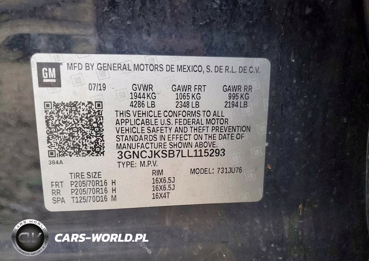 2020 Chevrolet Trax Ls VIN:3GNCJKSB7LL115293 - 13