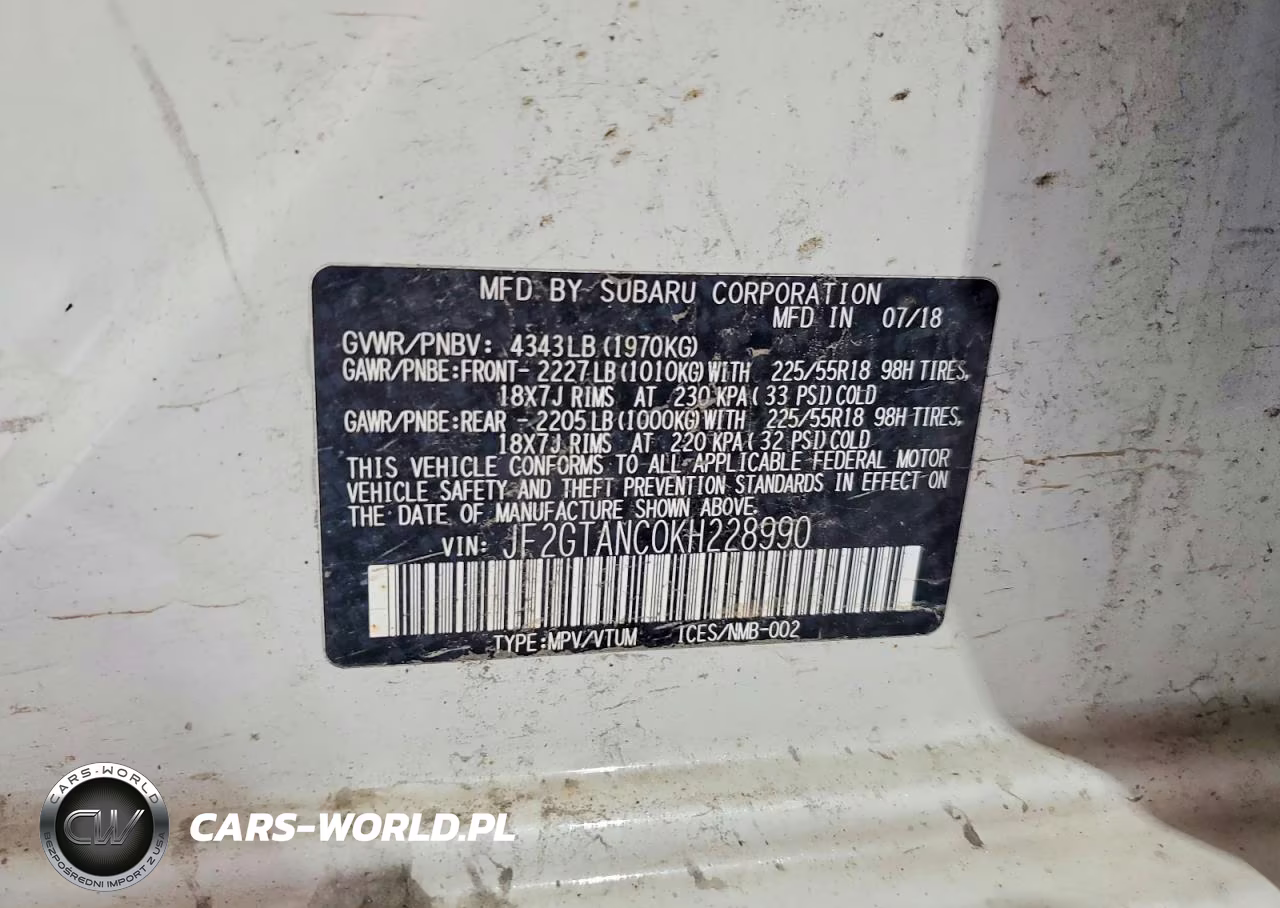 2019 Subaru Crosstrek Limited VIN:JF2GTANC0KH228990 - 13