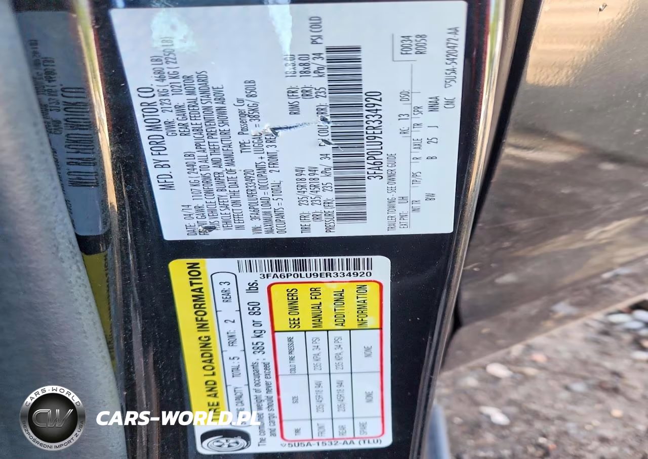 2014 Ford Fusion Se Hybrid VIN:3FA6P0LU9ER334920 - 12