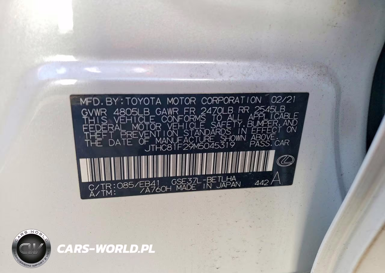 2021 Lexus Is 300 VIN:JTHC81F29M5045319 - 12