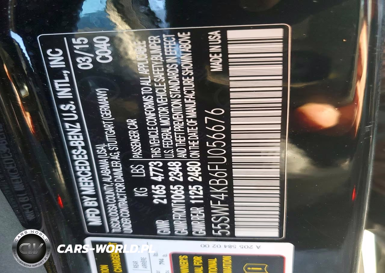 2015 Mercedes-Benz C 300 4Matic VIN:55SWF4KB6FU056676 - 12