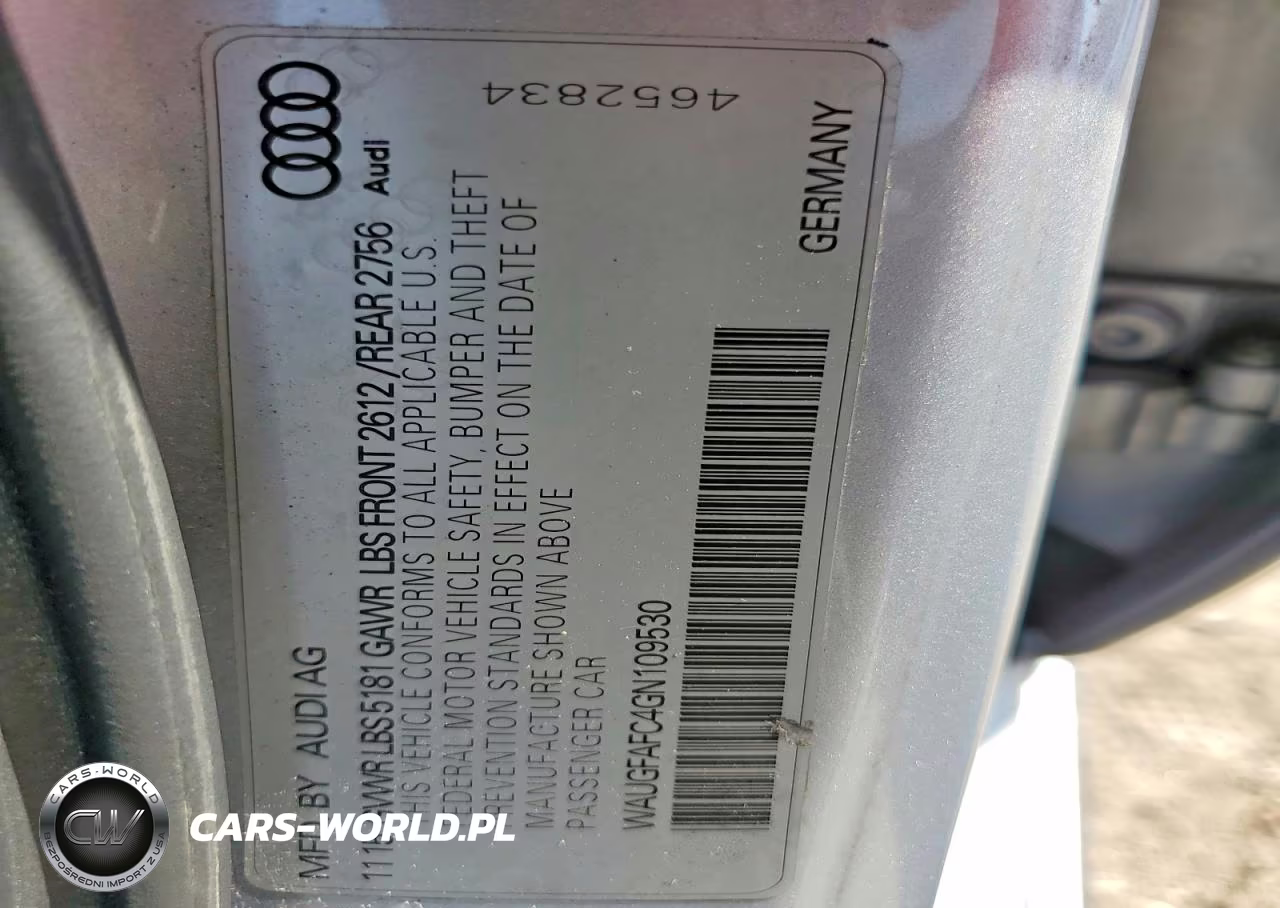 2016 Audi A6 Premium Plus VIN:WAUGFAFC4GN109530 - 12