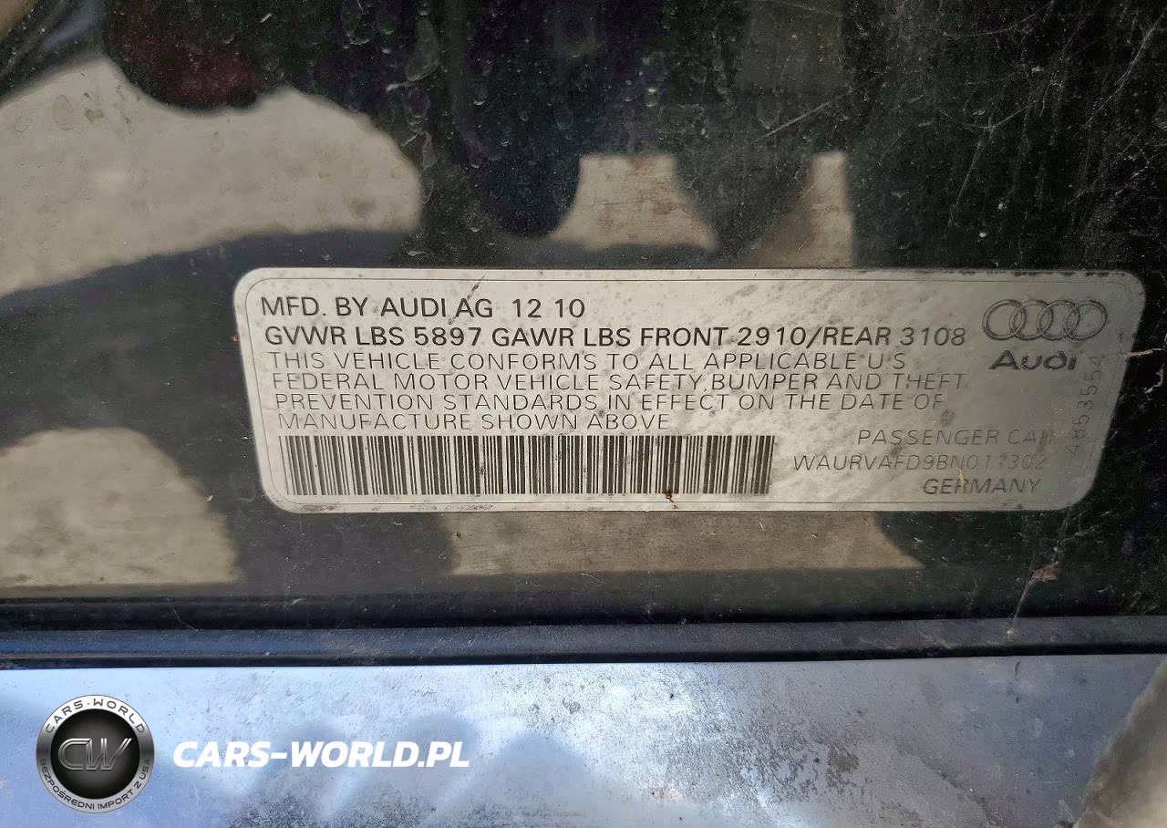 2011 Audi A8 L Quattro VIN:WAURVAFD9BN011302 - 12