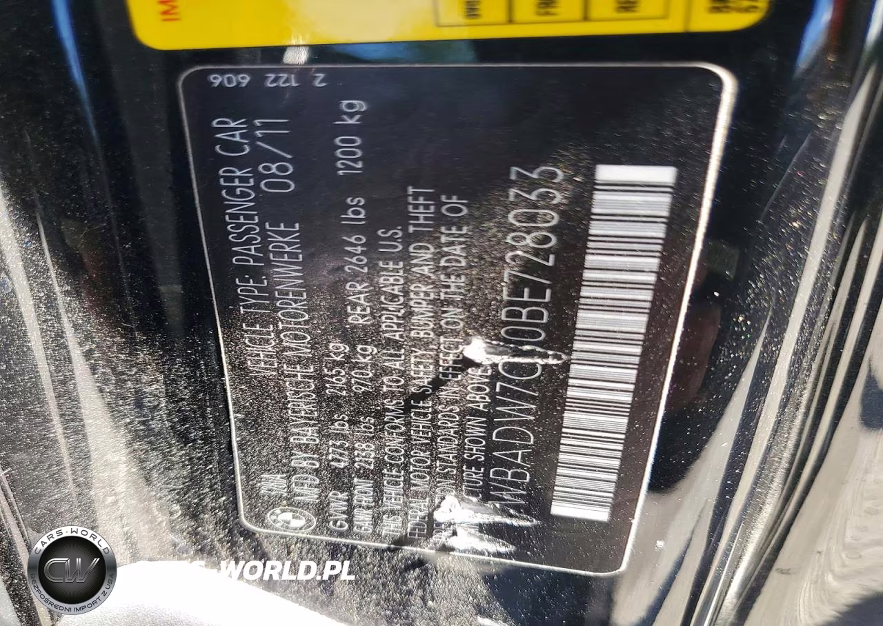2011 BMW 328 I Sulev VIN:WBADW7C50BE728033 - 12