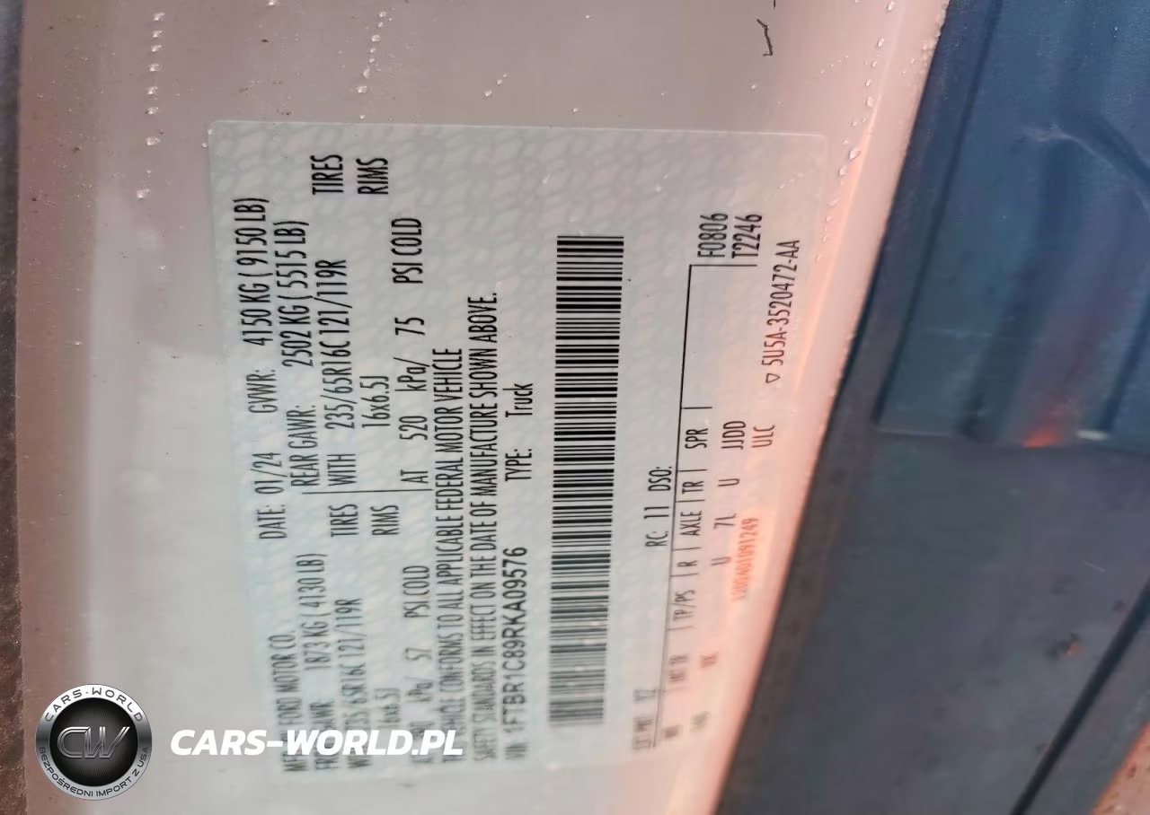 2024 Ford Transit 250 Delivery Van VIN:1FTBR1C89RKA09576 - 12