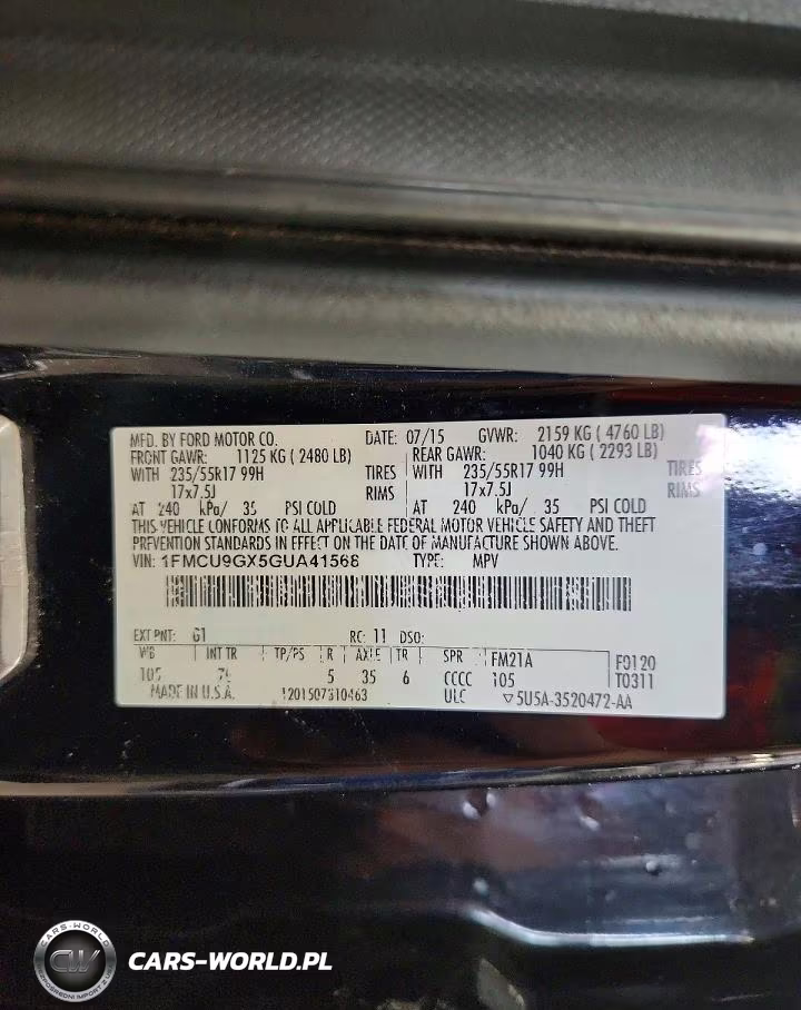 2016 Ford Escape Se VIN:1FMCU9GX5GUA41568 - 13