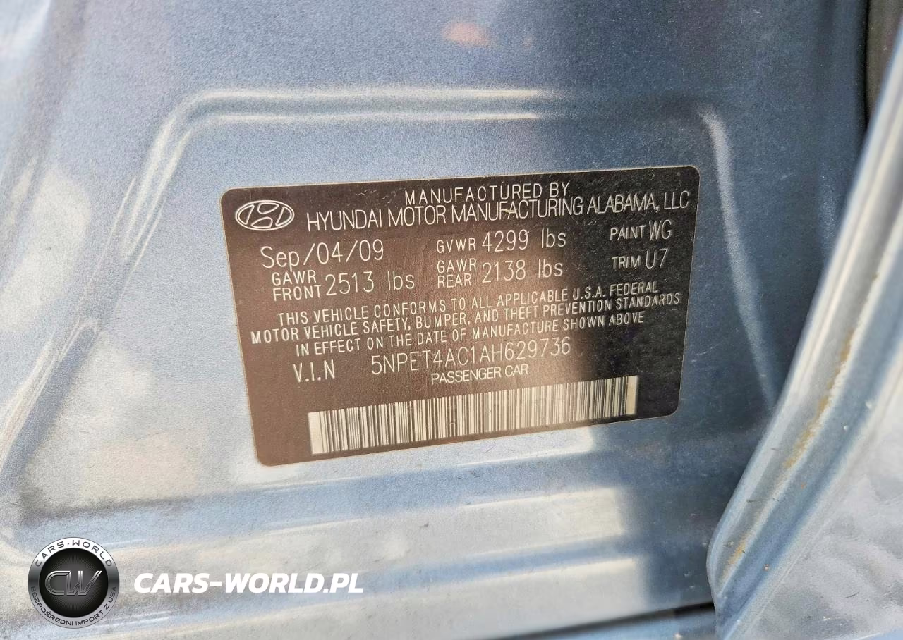 2010 Hyundai Sonata Gls VIN:5NPET4AC1AH629736 - 12