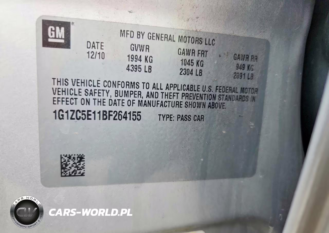 2011 Chevrolet Malibu 1Lt VIN:1G1ZC5E11BF264155 - 12