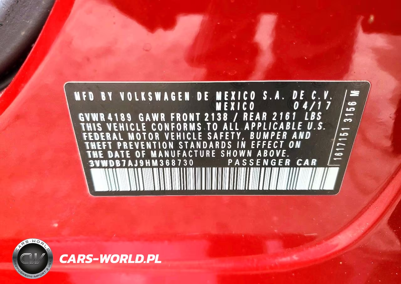 2017 Volkswagen Jetta Se VIN:3VWDB7AJ9HM368730 - 13