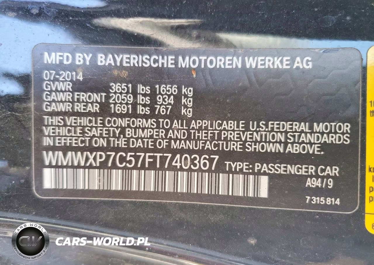 2015 Mini Cooper S VIN:WMWXP7C57FT740367 - 12