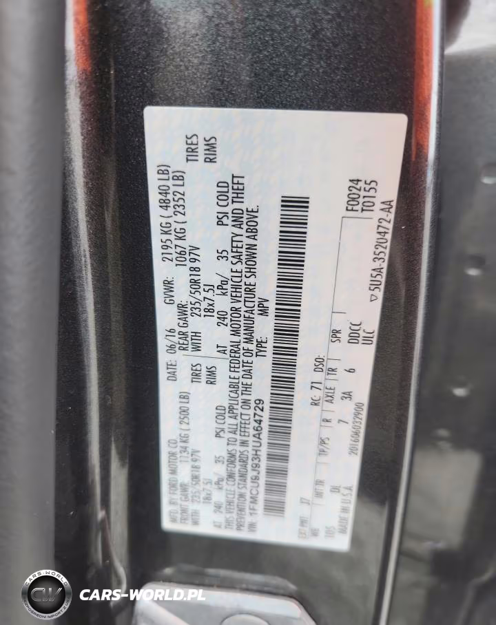 2017 Ford Escape Titanium VIN:1FMCU9J93HUA64729 - 13