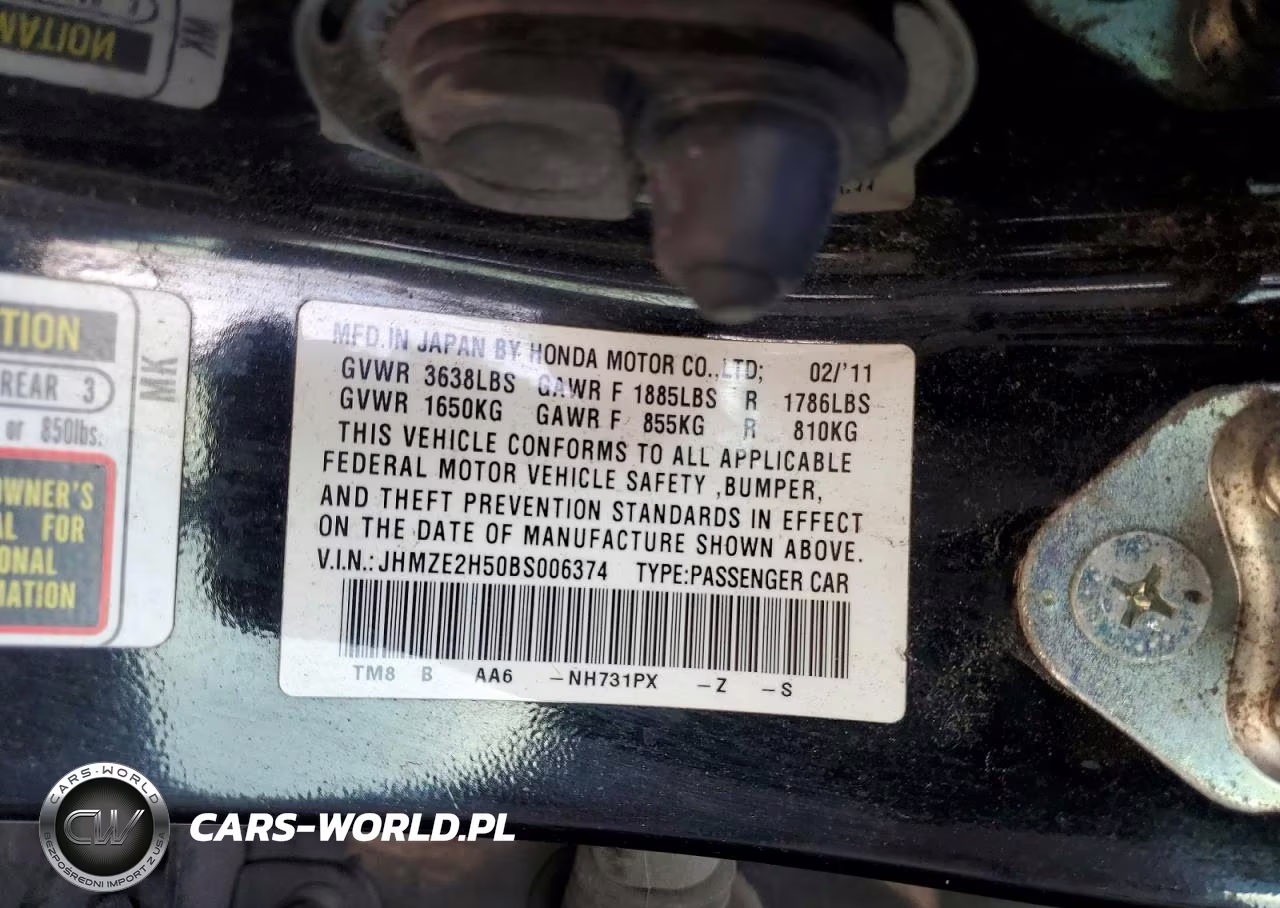 2011 Honda Insight Lx VIN:JHMZE2H50BS006374 - 12