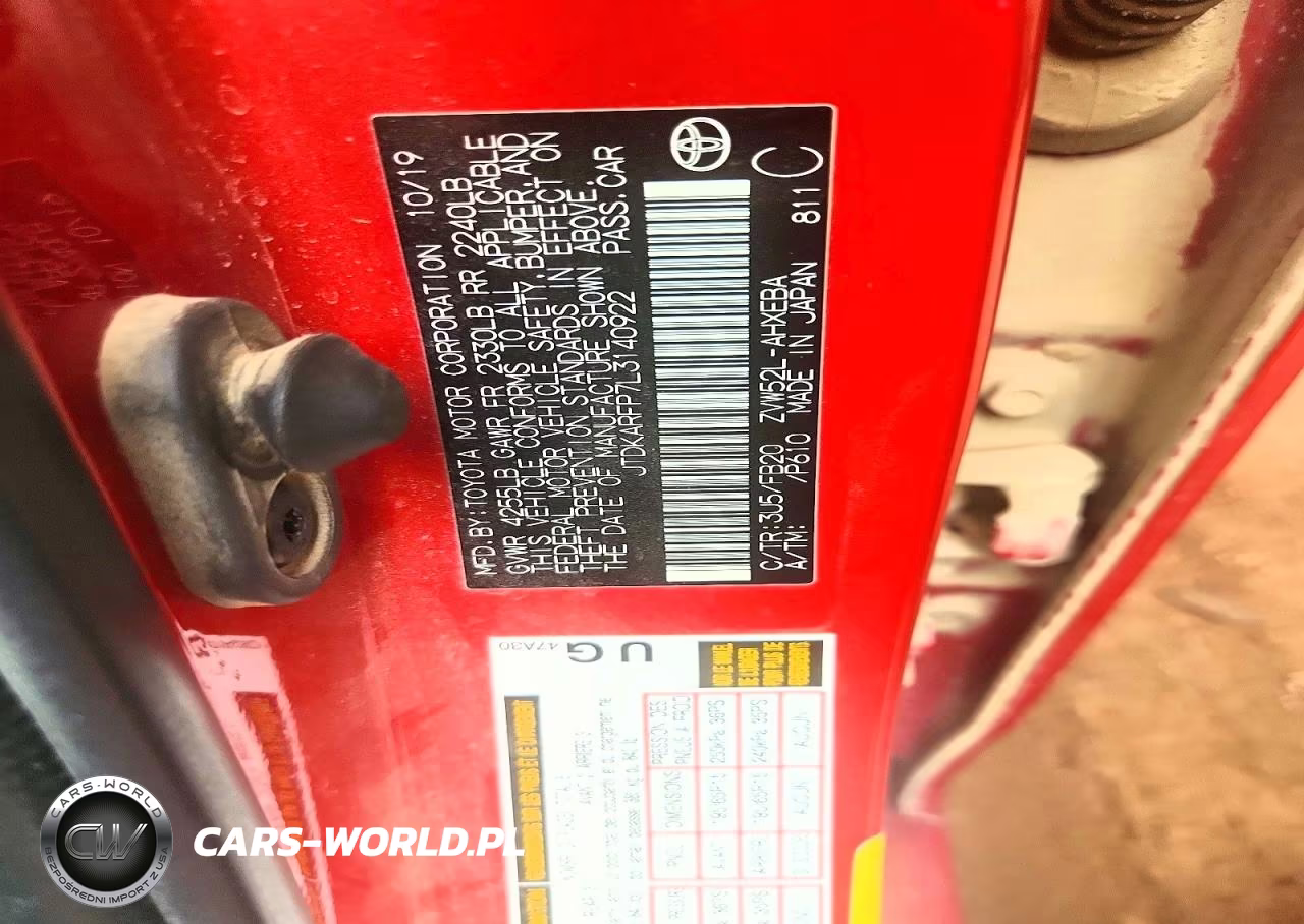 2020 Toyota Prius Prime Le VIN:JTDKARFP7L3140922 - 12