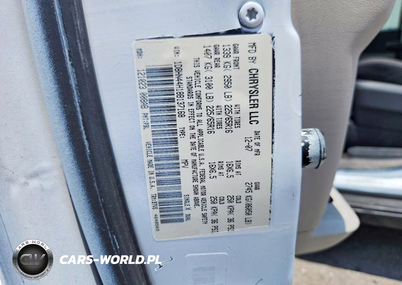 2008 Dodge Grand Caravan Se VIN:1D8HN44H18B137168 - 13
