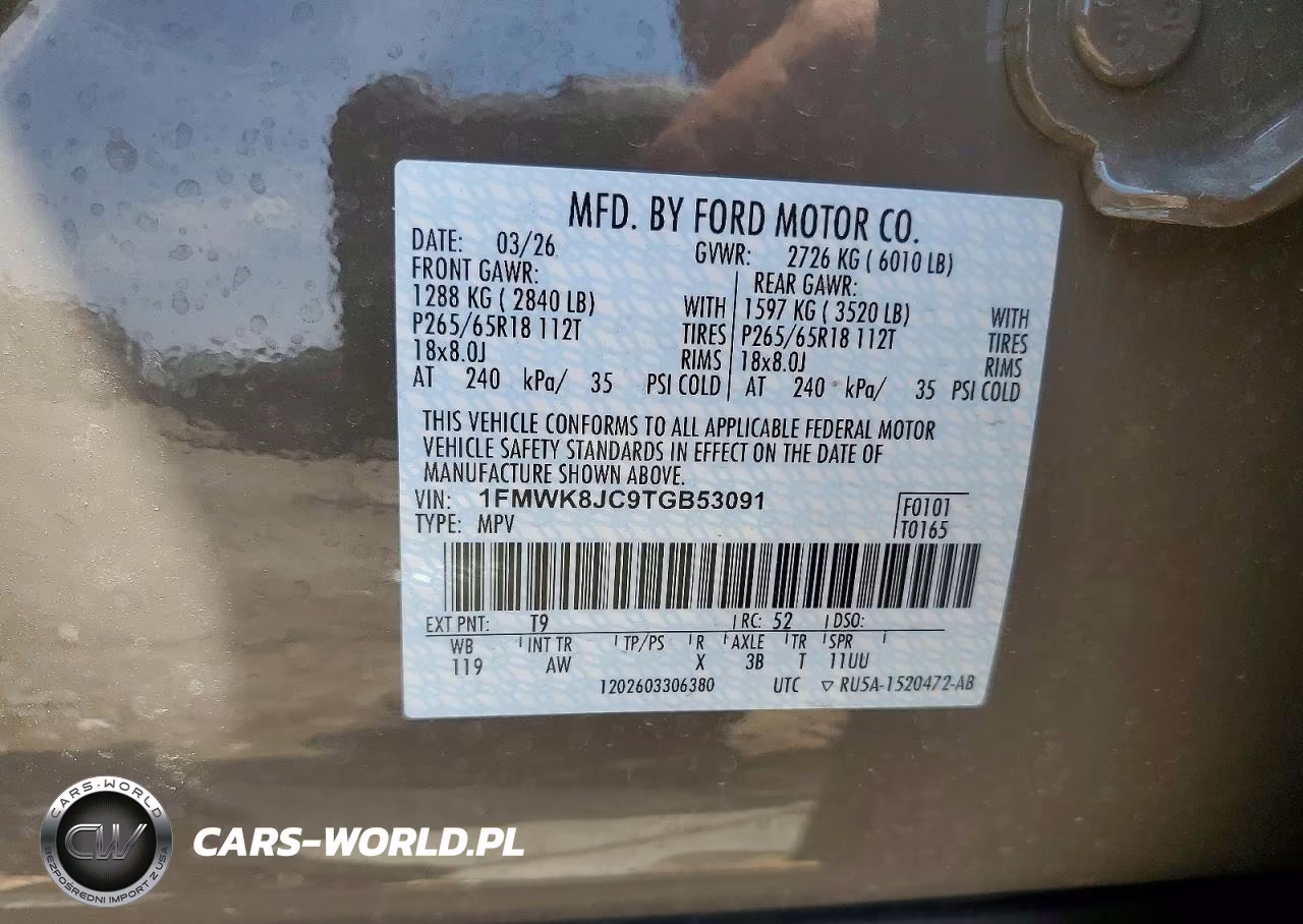 2026 Ford Explorer Tremor VIN:1FMWK8JC9TGB53091 - 13