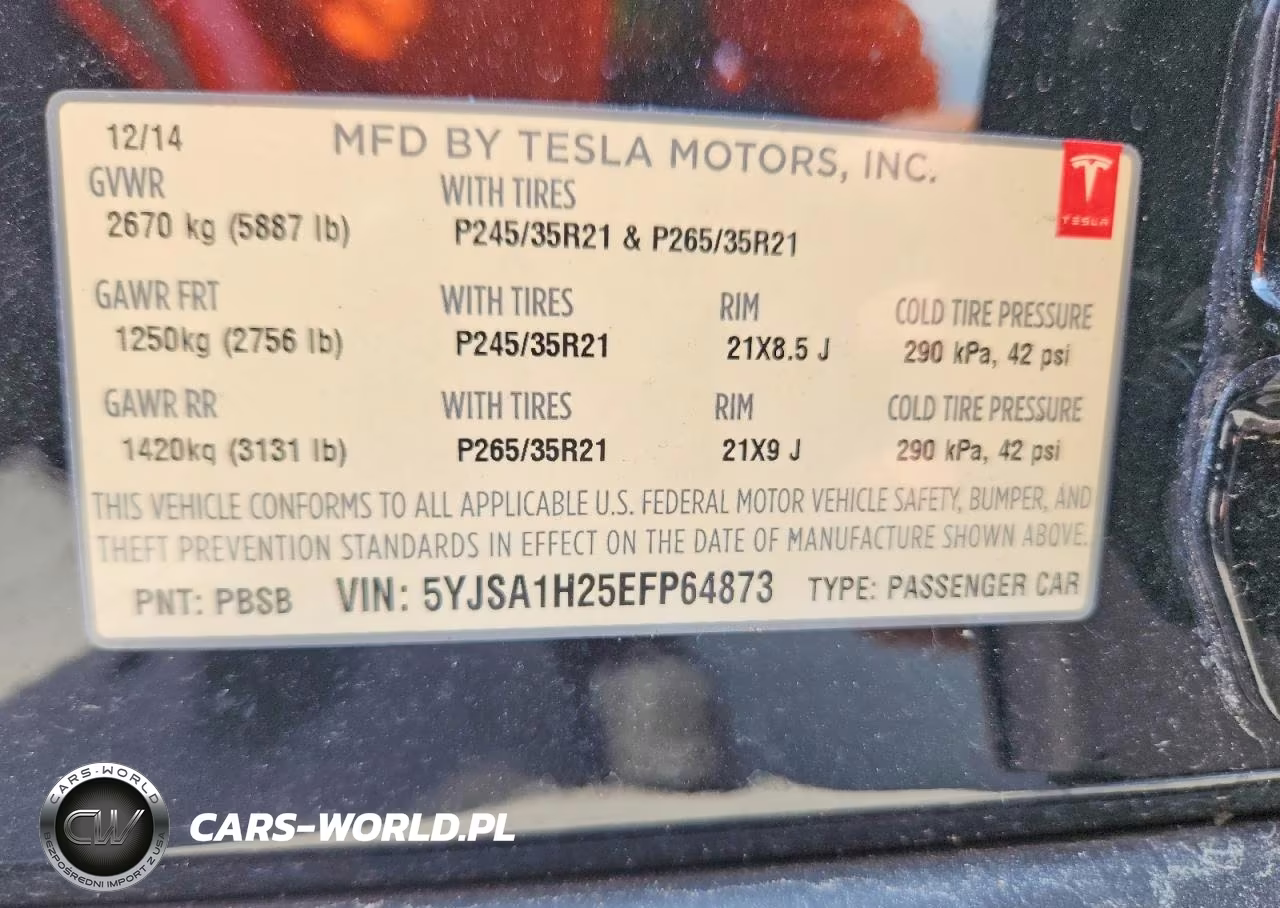 2014 Tesla Model S VIN:5YJSA1H25EFP64873 - 12