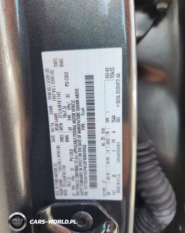 2016 Ford F150 Supercrew VIN:1FTEW1EP6GFB80592 - 12