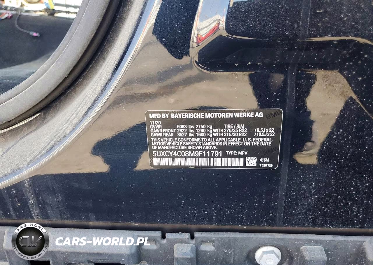 2021 BMW X6 Sdrive 40I VIN:5UXCY4C08M9F11791 - 13