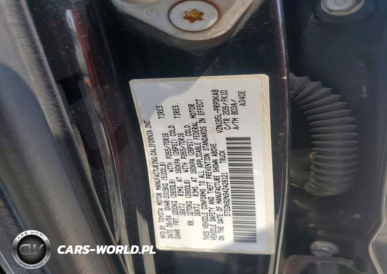2004 Toyota Tacoma Prerunner V6 VIN:5TEGN92N94Z428121 - 12
