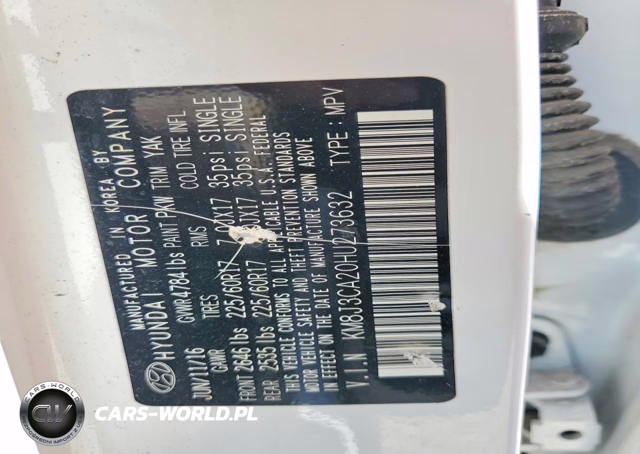 2017 Hyundai Tucson Eco VIN:KM8J3CA20HU273632 - 13