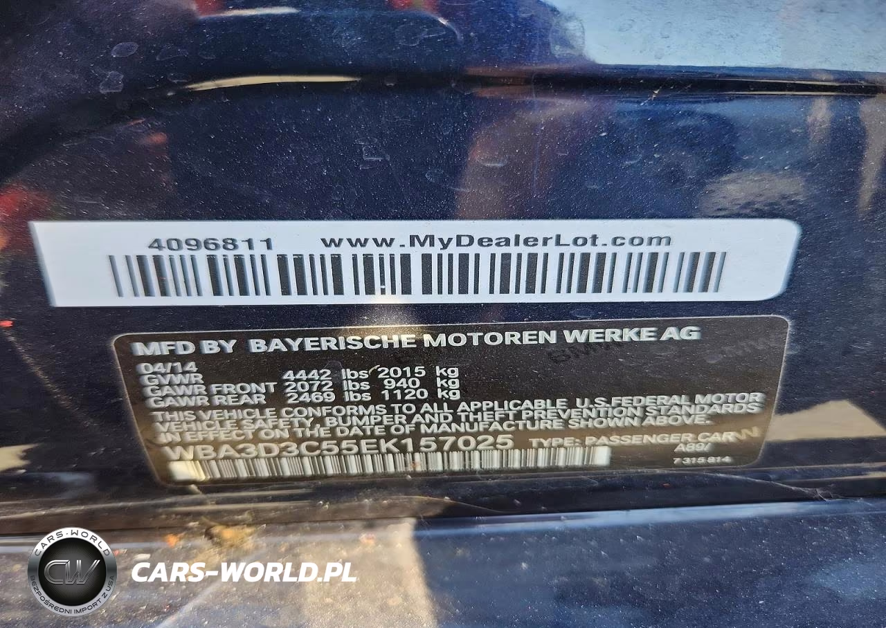 2014 BMW 328 D VIN:WBA3D3C55EK157025 - 12