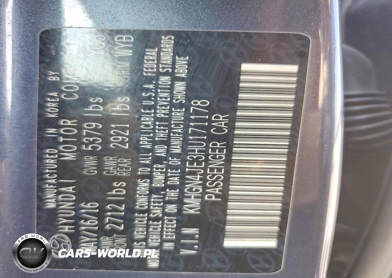 2017 Genesis G80 3.8 VIN:KMHGN4JE3HU171178 - 12