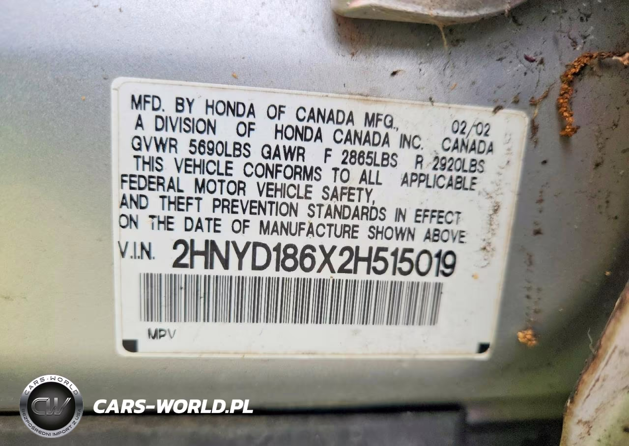 2002 Acura Mdx Touring VIN:2HNYD186X2H515019 - 13