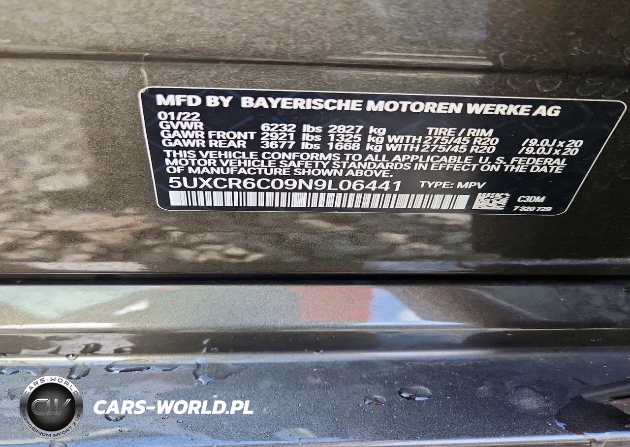 2022 BMW X5 VIN:5UXCR6C09N9L06441 - 14