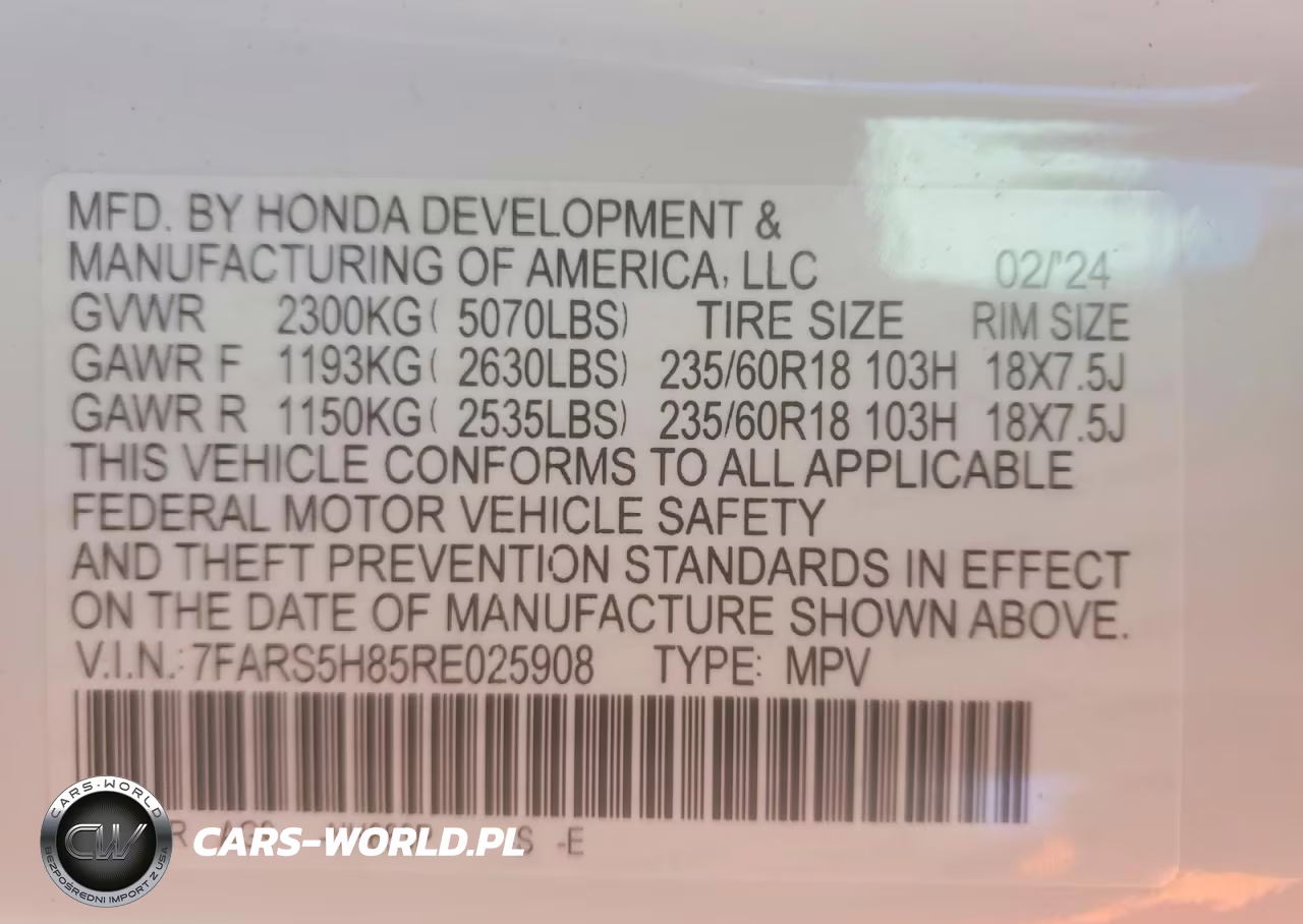 2024 Honda Cr-V Sport-L VIN:7FARS5H85RE025908 - 14
