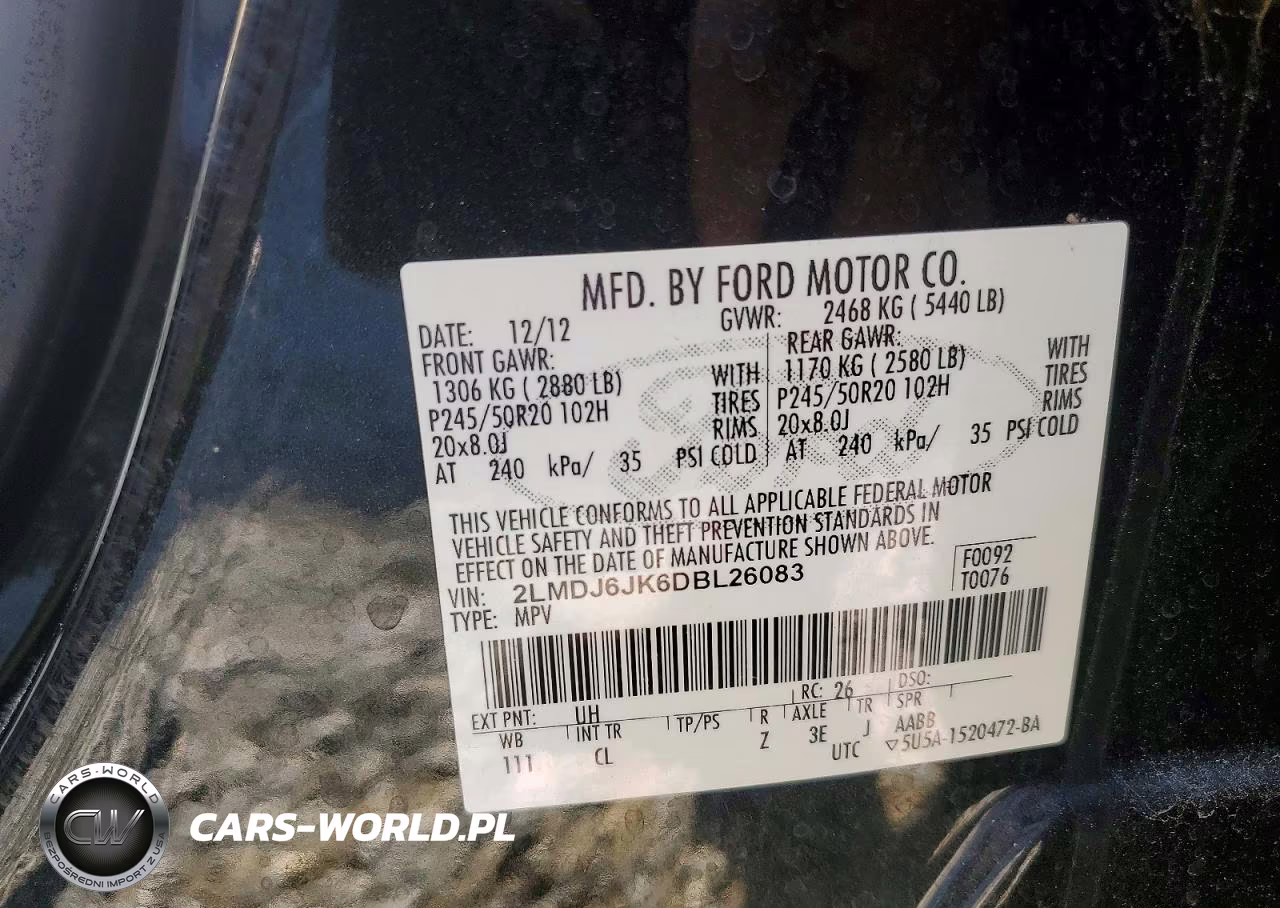 2013 Lincoln Mkx VIN:2LMDJ6JK6DBL26083 - 13