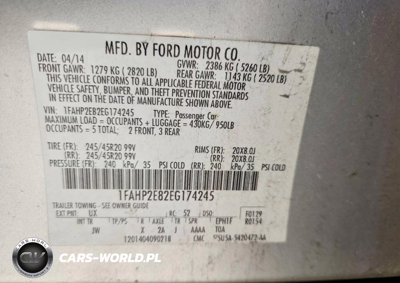 2014 Ford Taurus Sel VIN:1FAHP2E82EG174245 - 12