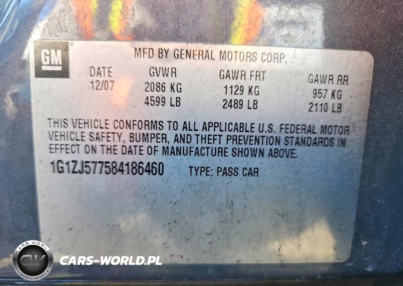 2008 Chevrolet Malibu 2Lt VIN:1G1ZJ577584186460 - 12