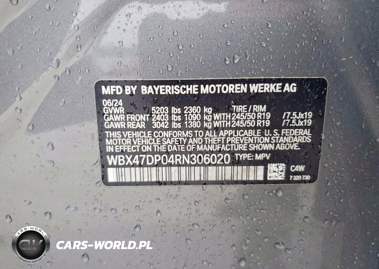 2024 BMW X3 Sdrive30I VIN:WBX47DP04RN306020 - 13