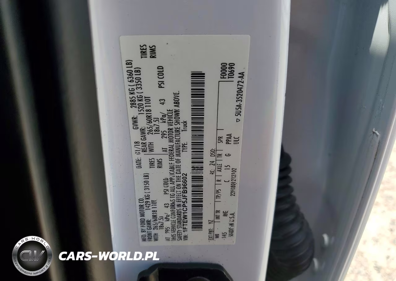 2018 Ford F150 Supercrew VIN:1FTEW1CP5JFB96602 - 12