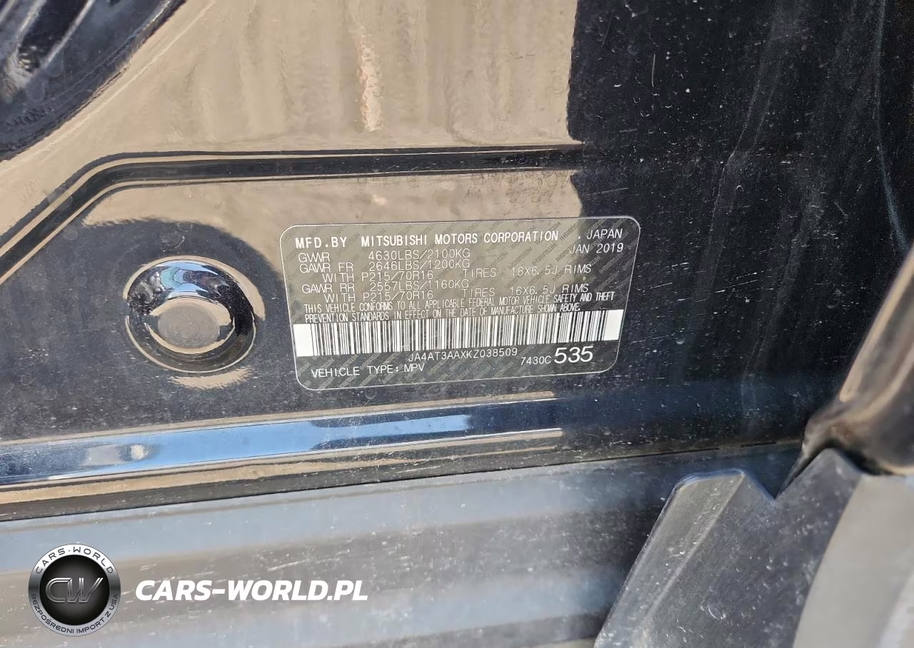 2019 Mitsubishi Eclipse Cross Es VIN:JA4AT3AAXKZ038509 - 13