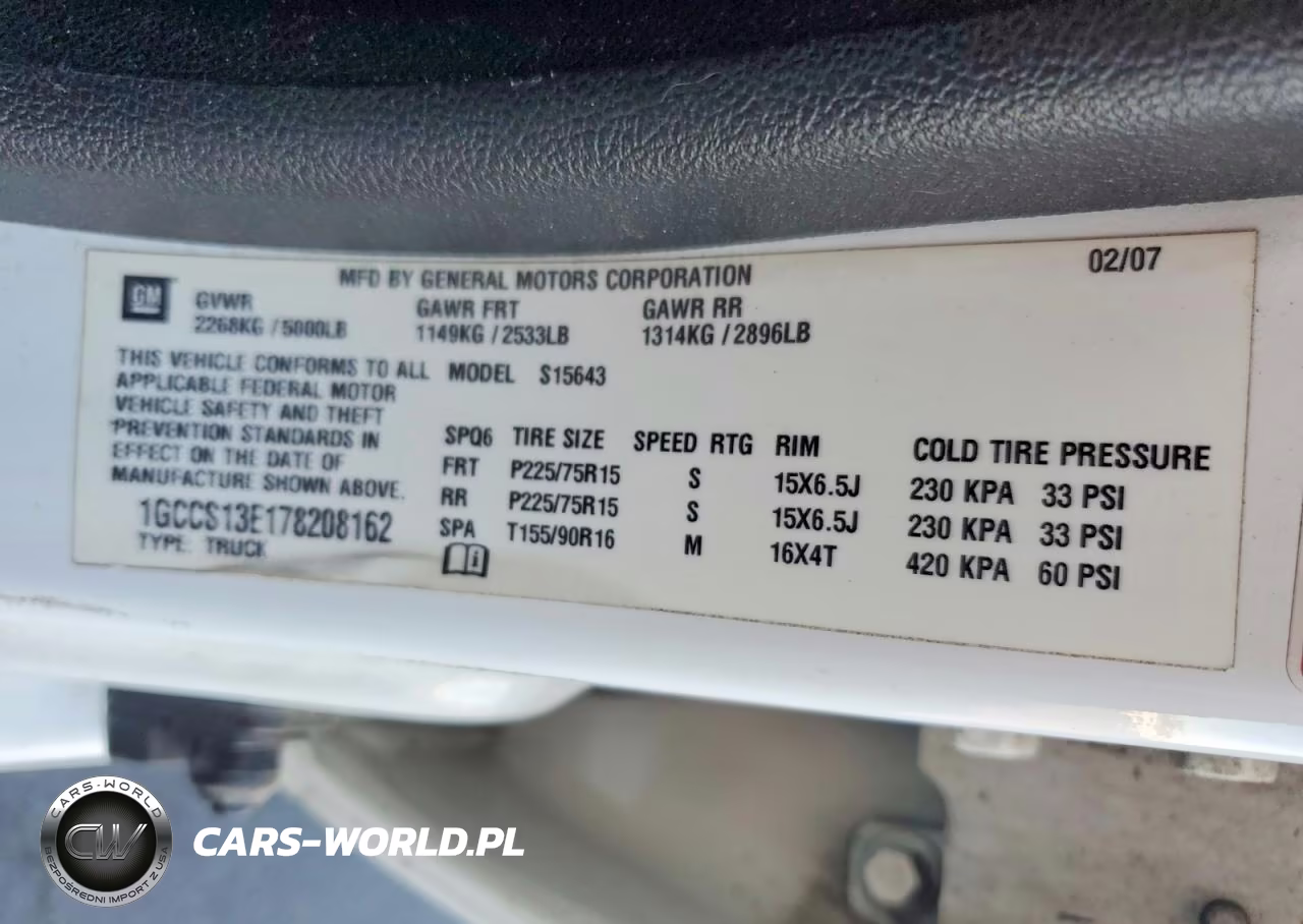 2007 Chevrolet Colorado VIN:1GCCS13E178208162 - 13