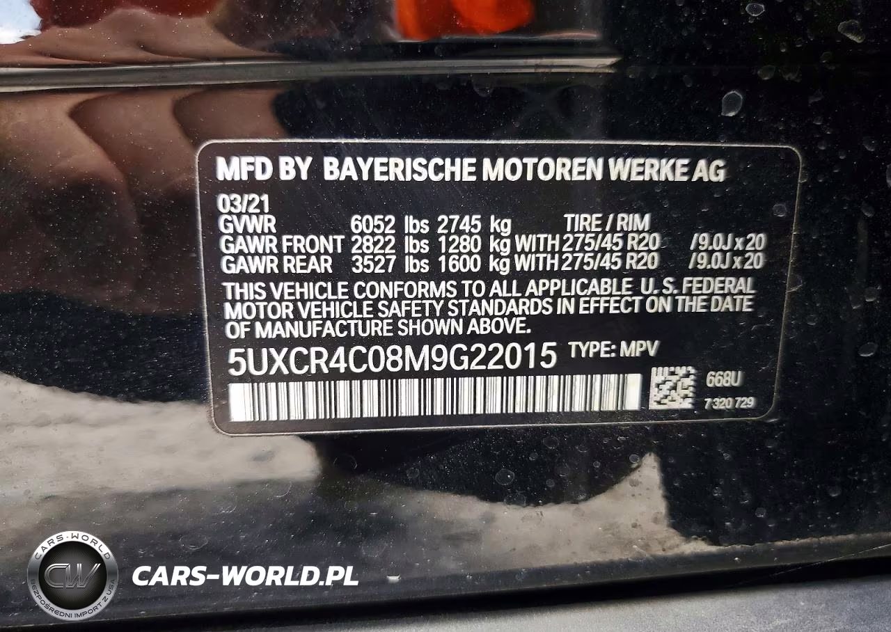 2021 BMW X5 Sdrive 40I VIN:5UXCR4C08M9G22015 - 13