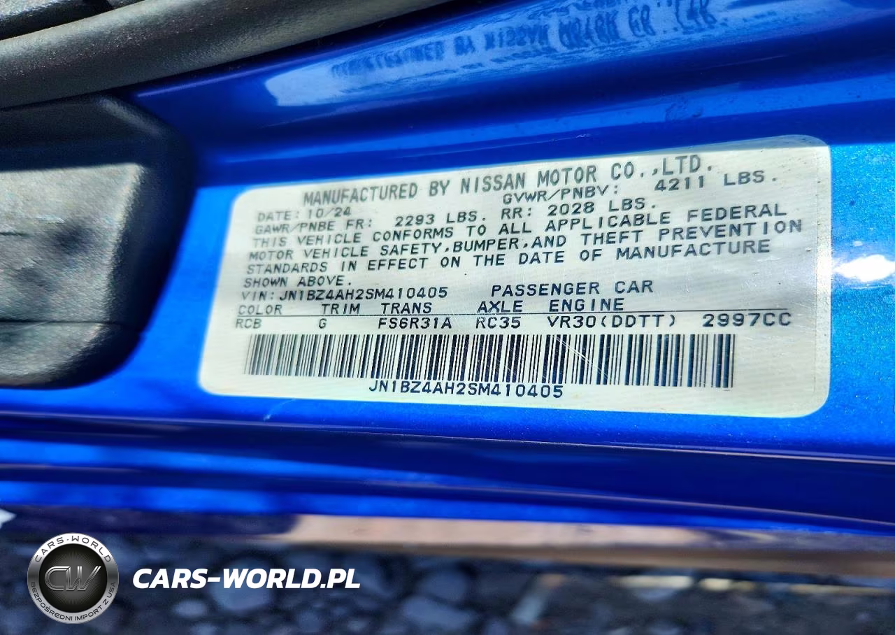 2025 Nissan Z Sport VIN:JN1BZ4AH2SM410405 - 13