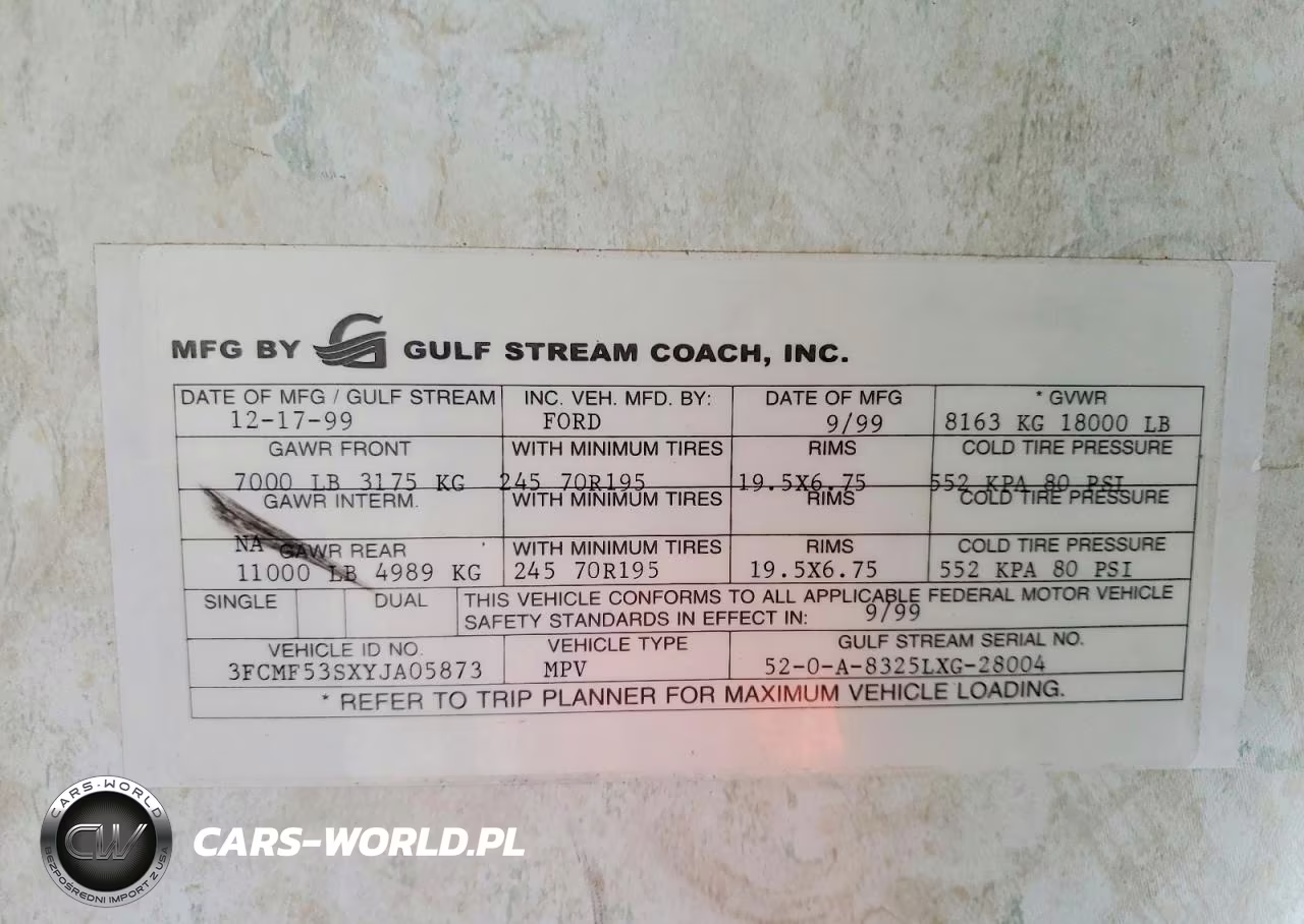 2000 Gulfstream Recreational Vehicle (Rv) VIN:3FCMF53SXYJA05873 - 10
