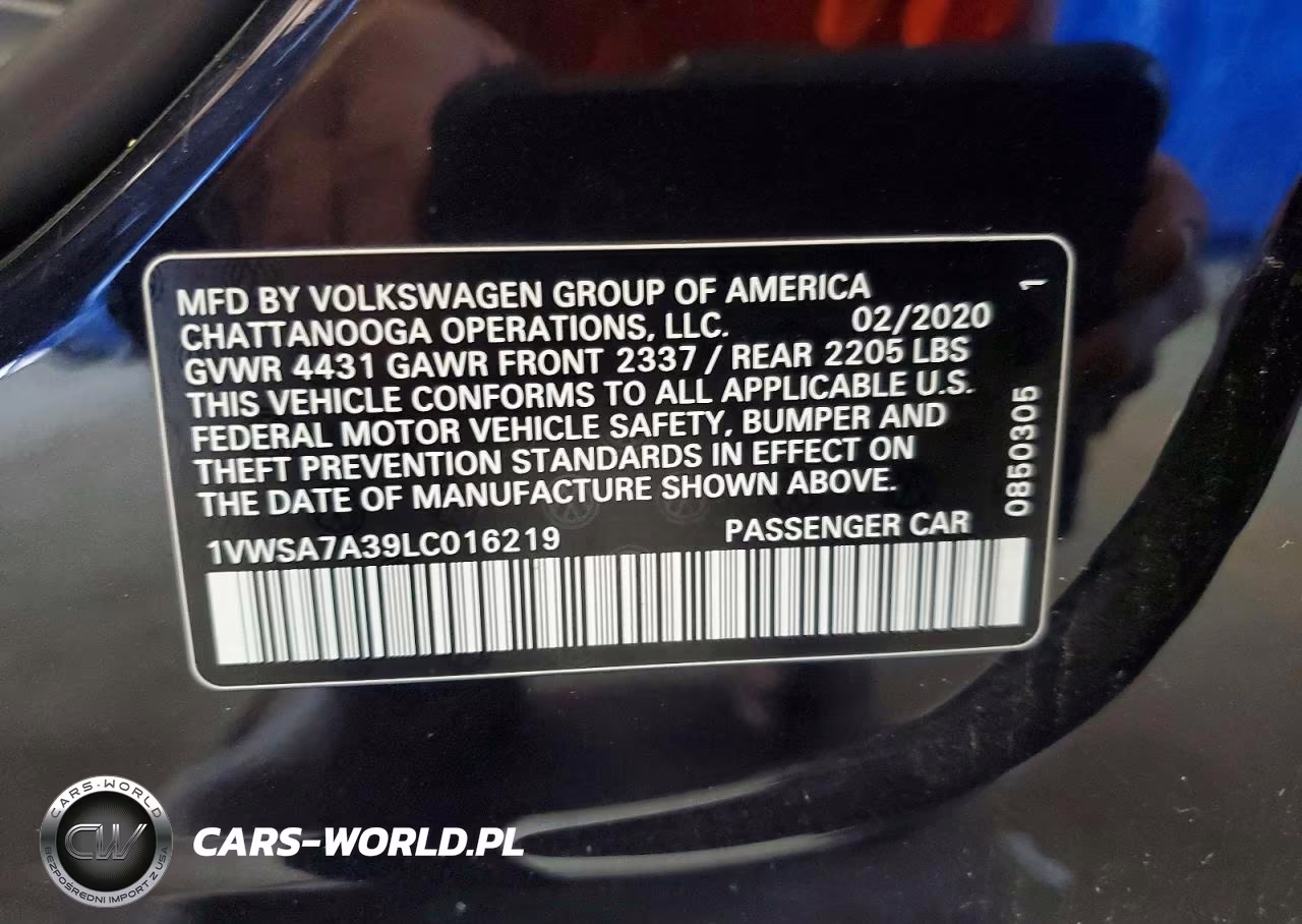 2020 Volkswagen Passat Se VIN:1VWSA7A39LC016219 - 12
