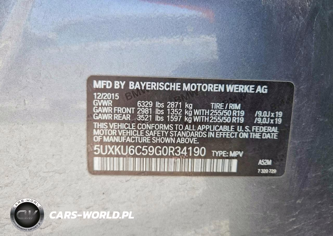 2016 BMW X6 xDrive50I VIN:5UXKU6C59G0R34190 - 13